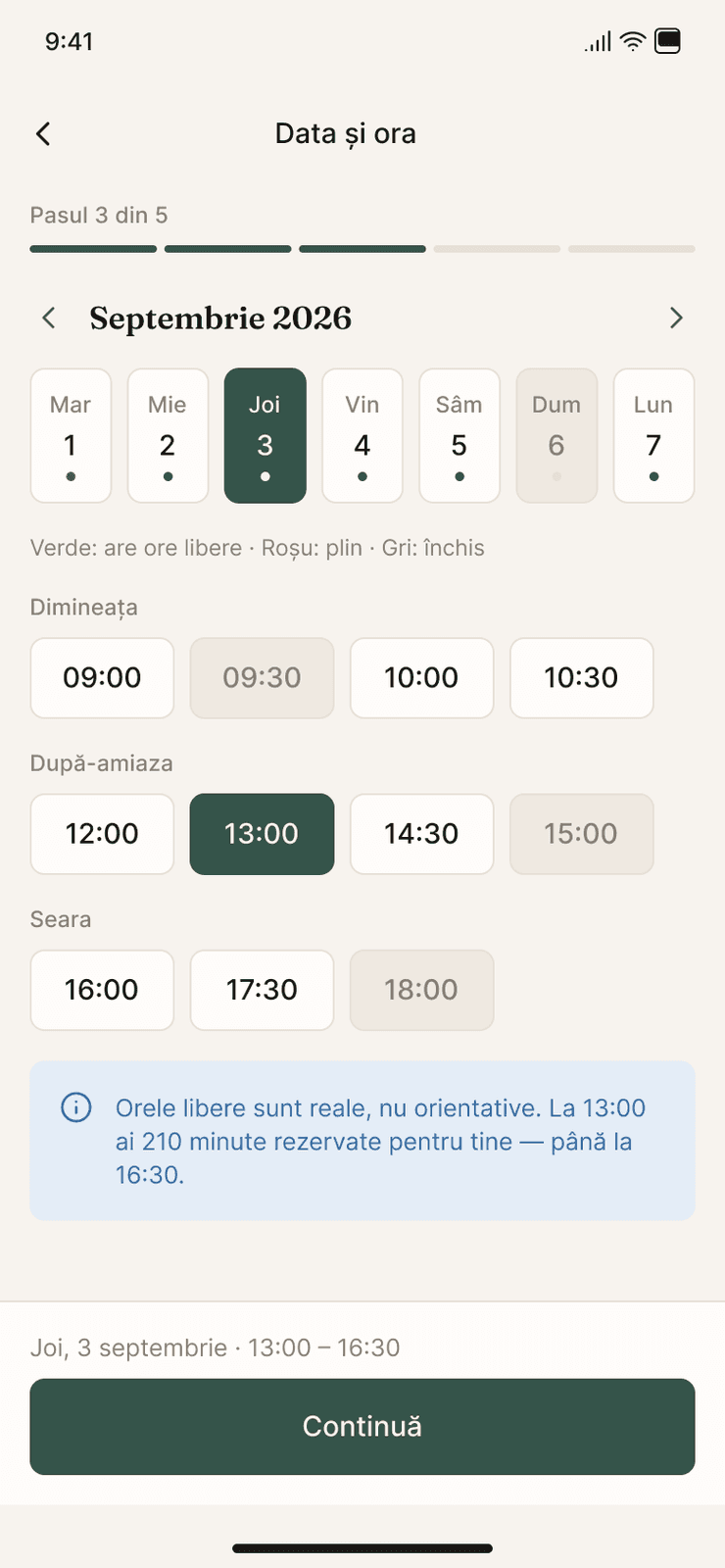 Așa își alege clienta ora, de pe telefon